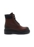 Main View - Click To Enlarge - PRADA - Double Chocolate Leather And Re-nylon Work Boots