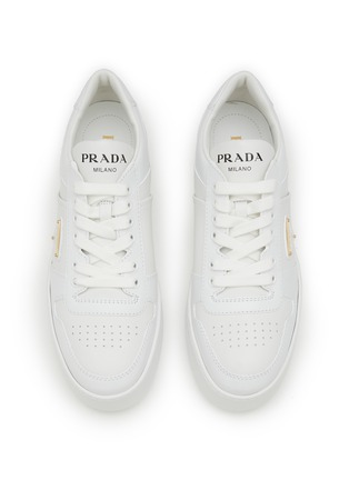 Detail View - Click To Enlarge - PRADA - Downtown Bold Leather Women's Sneakers