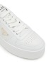 Detail View - Click To Enlarge - PRADA - Downtown Bold Leather Women's Sneakers