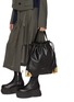 Figure View - Click To Enlarge - SACAI - Corner Metal Drawstring Shoulder Bag