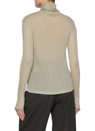 Back View - Click To Enlarge - SANDBEIGE - Sandy High Neck Sweater