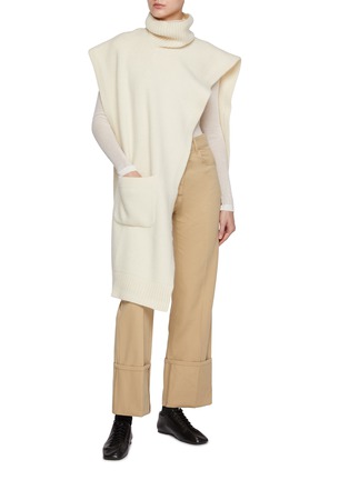 Figure View - Click To Enlarge - SANDBEIGE - Cloria High Neck Wool Alpaca Sweater