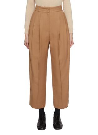 Main View - Click To Enlarge - SANDBEIGE - Marlenka Cropped Wool Pants