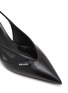 Detail View - Click To Enlarge - PRADA - Modellerie 55 Brushed Leather Cut-Out Pumps