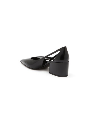  - PRADA - Modellerie 55 Brushed Leather Cut-Out Pumps