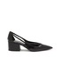 Main View - Click To Enlarge - PRADA - Modellerie 55 Brushed Leather Cut-Out Pumps