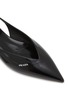 Detail View - Click To Enlarge - PRADA - Brushed Leather Cut-Out Ballerina Flats