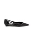 Main View - Click To Enlarge - PRADA - Brushed Leather Cut-Out Ballerina Flats