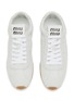 Detail View - Click To Enlarge - MIU MIU - Flat Suede Leather Women's Sneakers