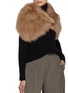 Front View - Click To Enlarge - GUSHLOW & COLE - Shearling Shrug Scarf