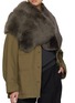 Front View - Click To Enlarge - GUSHLOW & COLE - Mixed Shearling Wrap Scarf