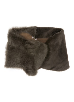 Main View - Click To Enlarge - GUSHLOW & COLE - Mixed Shearling Wrap Scarf