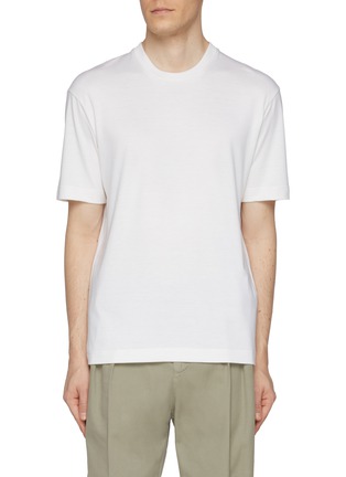 SUNSPEL | Crewneck Silk Cotton T-Shirt