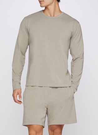 Figure View - Click To Enlarge - SKIMS - Jersey Lounge Long Sleeved T-Shirt