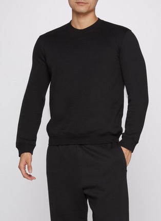 Figure View - Click To Enlarge - SKIMS - Fleece Lounge Classic Crewneck Sweater