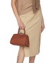 Front View - Click To Enlarge - BENEDETTA BRUZZICHES - Le Petite Serena Leather Top Handle Bag