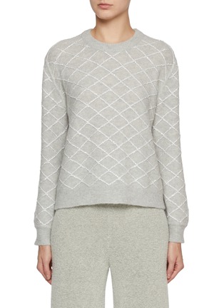 Main View - Click To Enlarge - CRUSH COLLECTION - Sequined Diamond Pattern Sweater