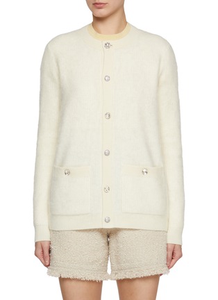 Main View - Click To Enlarge - CRUSH COLLECTION - Fluffy Cashmere Cardigan