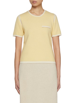 Main View - Click To Enlarge - CRUSH COLLECTION - Cashmere Twill T-Shirt