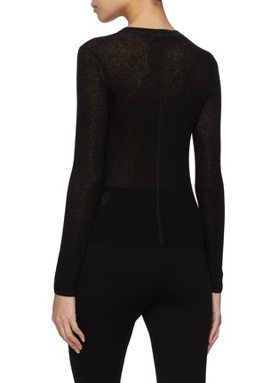 Back View - Click To Enlarge - CRUSH COLLECTION - Wool Sheer Top