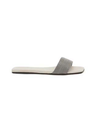 Main View - Click To Enlarge - BRUNELLO CUCINELLI - Monili Embellished Suede Slides