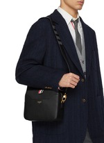 THOM BROWNE | Small Leather Crossbody Bag | Men | Lane Crawford