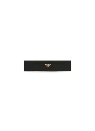 Main View - Click To Enlarge - PRADA - Enameled Triangle Logo Headband