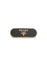 Main View - Click To Enlarge - PRADA - Logo Gold Toned Brass Enamel Hair Clip