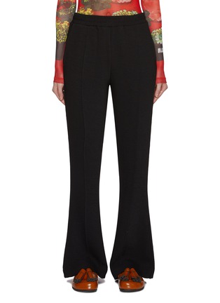 Main View - Click To Enlarge - JW ANDERSON - Elasticated Waistband Sheep Wool Cashmere Flared Leg Pants