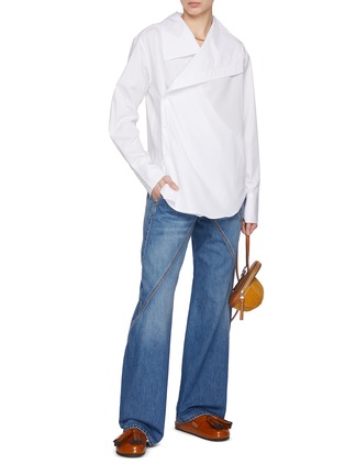 Figure View - Click To Enlarge - JW ANDERSON - Oversized Collar Cotton Shirt