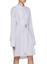 Detail View - Click To Enlarge - JW ANDERSON - Tuxedo Belted Cotton Shirt Dress