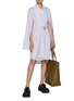 Figure View - Click To Enlarge - JW ANDERSON - Tuxedo Belted Cotton Shirt Dress