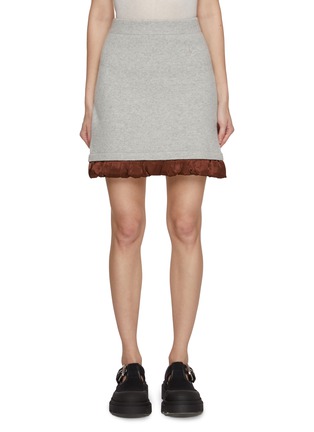 Main View - Click To Enlarge - JW ANDERSON - Satin Trim Sheep Wool Blend Mini Skirt