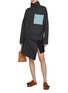 Figure View - Click To Enlarge - JW ANDERSON - High Neck Sheep Wool Alpaca Blend Pocket Sweater