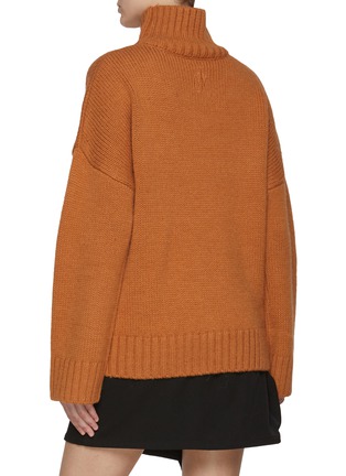 Back View - Click To Enlarge - JW ANDERSON - High Neck Sheep Wool Alpaca Blend Pocket Sweater