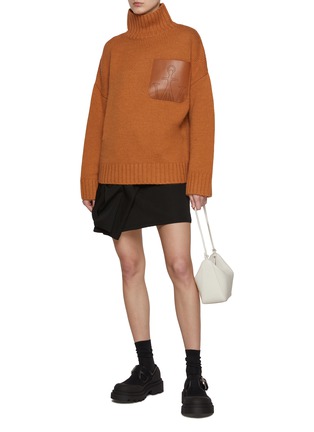 Figure View - Click To Enlarge - JW ANDERSON - High Neck Sheep Wool Alpaca Blend Pocket Sweater