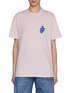 Main View - Click To Enlarge - JW ANDERSON - Anchor Logo Patch Crewneck Cotton T-Shirt