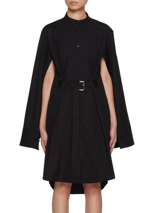 Main View - Click To Enlarge - JW ANDERSON - Tuxedo Belted Cotton Shirt Dress