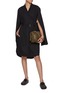 Figure View - Click To Enlarge - JW ANDERSON - Tuxedo Belted Cotton Shirt Dress