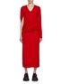 Main View - Click To Enlarge - JW ANDERSON - Asymmetrical Drape Sheep Wool Cashmere Dress