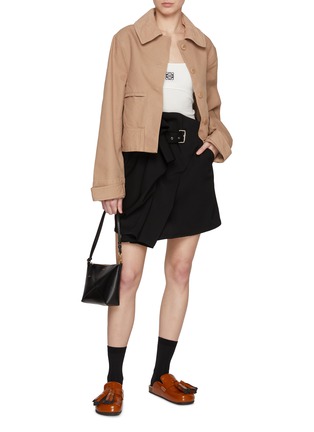 Figure View - Click To Enlarge - JW ANDERSON - Cropped Cotton Workwear Jacket