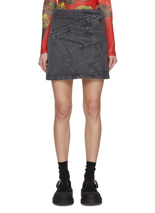 Main View - Click To Enlarge - JW ANDERSON - Twisted Denim Mini Skirt