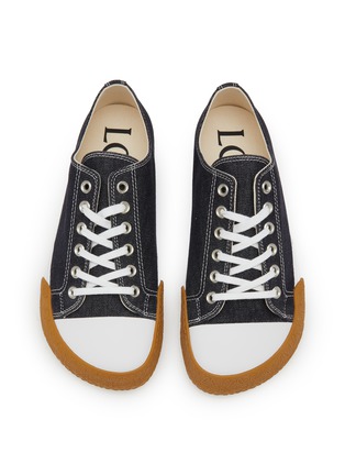 Detail View - Click To Enlarge - LOEWE - Bloc Lace Up Denim Men's Sneakers