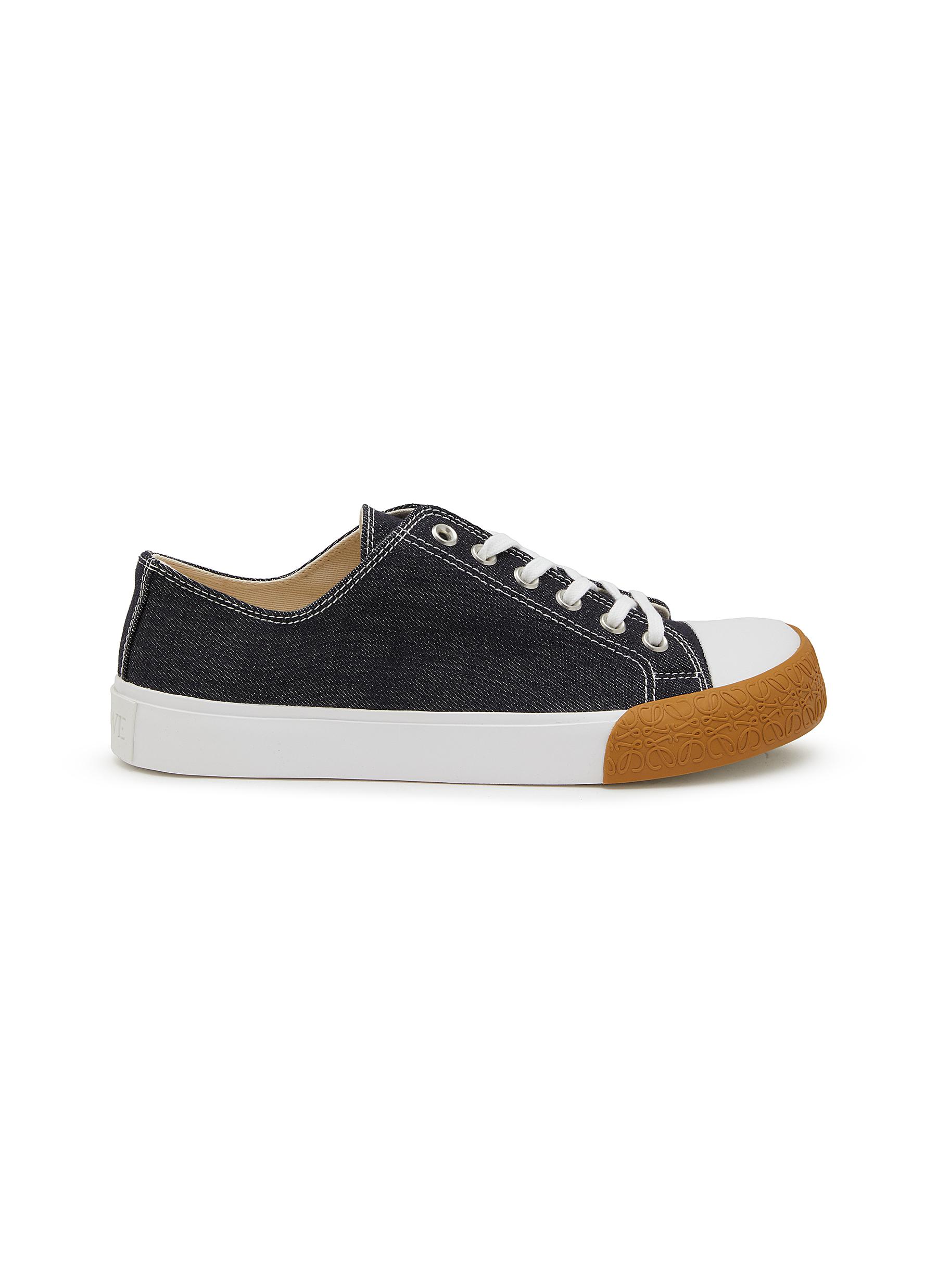 LOEWE | Bloc Lace Up Denim Men's Sneakers | Men | Lane Crawford