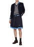 Figure View - Click To Enlarge - MIU MIU - Logo Intarsia Layered Cashmere Silk Sweater