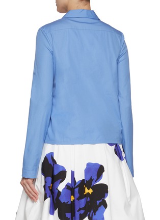 Back View - Click To Enlarge - MIU MIU - Cotton Poplin Pyjama Shirt