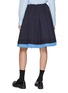 Back View - Click To Enlarge - MIU MIU - Pleated Silk Cotton Flare Skirt