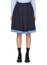 Main View - Click To Enlarge - MIU MIU - Pleated Silk Cotton Flare Skirt