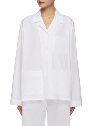 Main View - Click To Enlarge - MIU MIU - Logo Embroidered Cotton Shirt