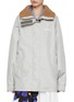 Main View - Click To Enlarge - MIU MIU - Logo Embroidered High Neck Blouson